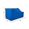 Eevelle Meridian Right Arm Sectional Loveseat Cover, Royal Blue, 34 in L x 58 in W x 30 in H MDSRAL-RYL - alternate 1